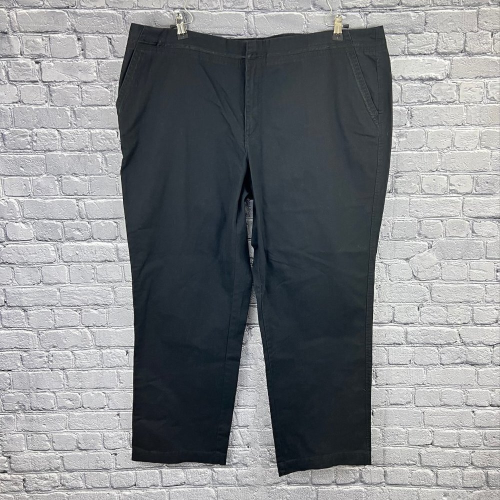 Venezia Black Chino ‎ Pants Size 24 NEW Cotton